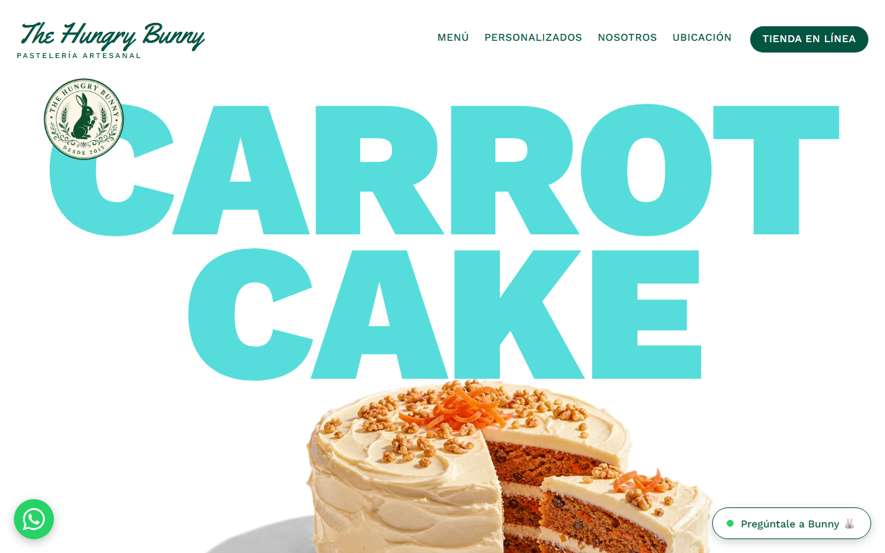 Captura del sitio The Hungry Bunny